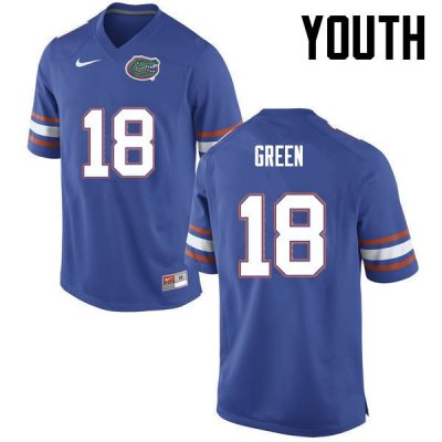 Youth Florida Gators #18 Daquon Green NCAA Nike Blue Authentic Stitched College Football Jersey ZPN2762WE